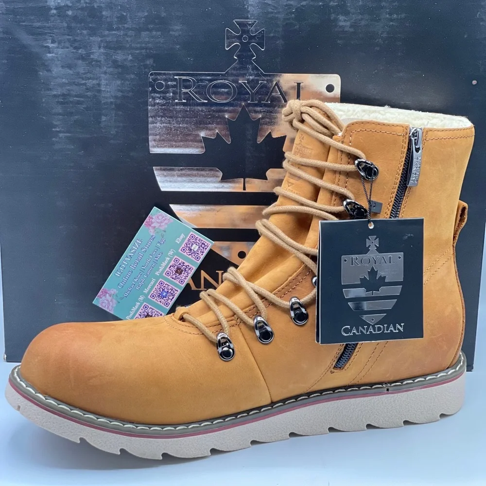 ROYAL CANADIAN ARMSTRONG WATERPROOF LEATHER‎ SHEEPSKIN LINED BOOT